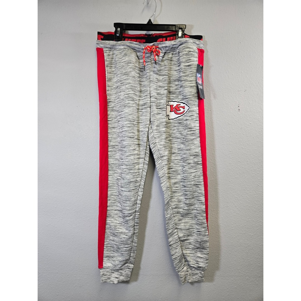 NFL Team Apparel Kansas City Chiefs Space Dye Jogger Sweatpants Medium